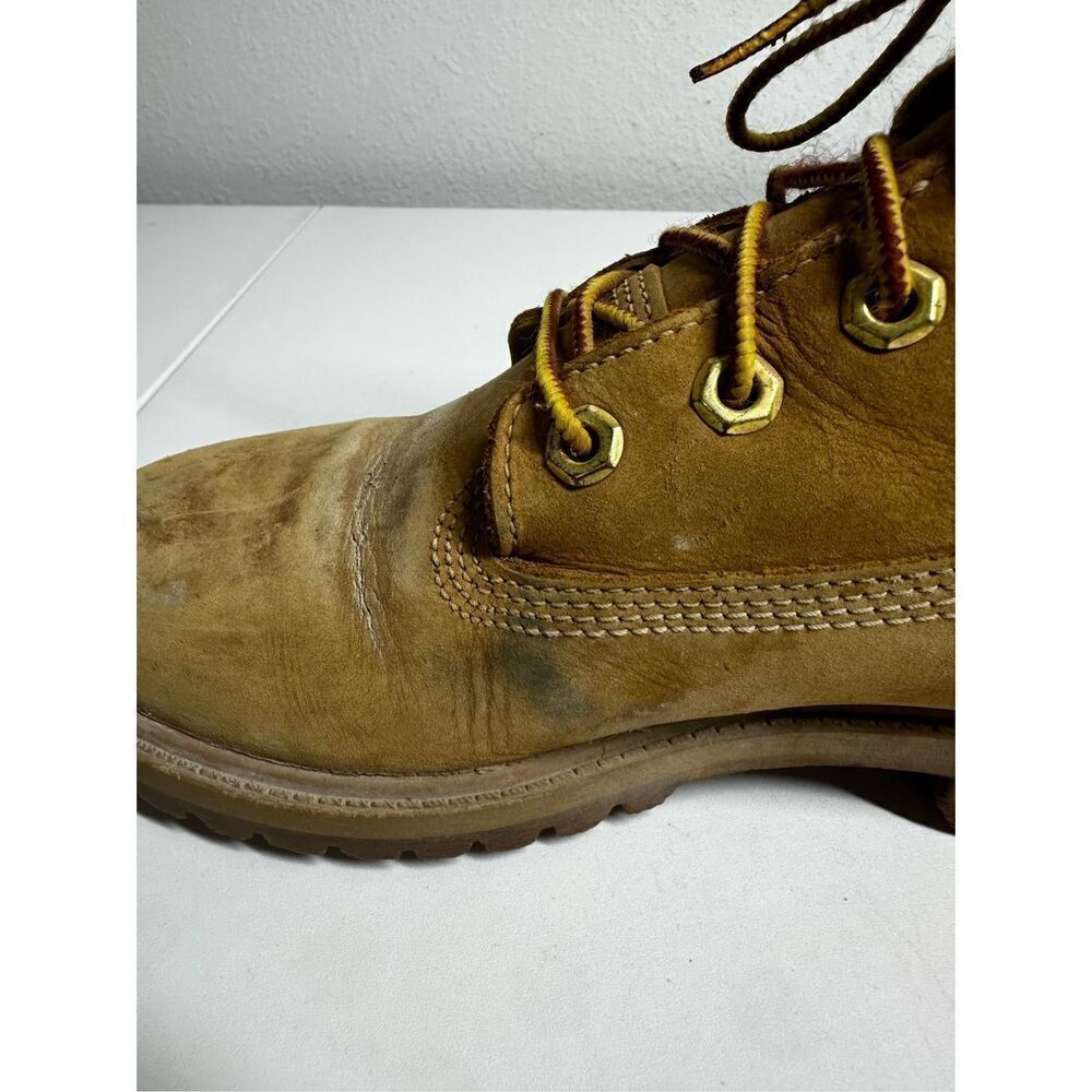 Timberland 6 Inch Boots 12909 Wheat Nubuck Premium Waterproof Men's Sz 5 M - Picture 7 of 12